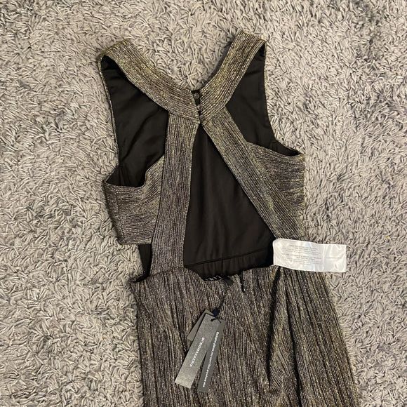 BCBGMAXAZRIA NEW Gold Shimmer Metallic Evening Gown Size XL - Picture 13 of 15